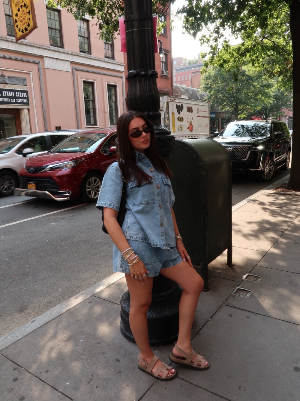 Light Blue Denim Women’s Shorts and top set - Picture 5 of 5